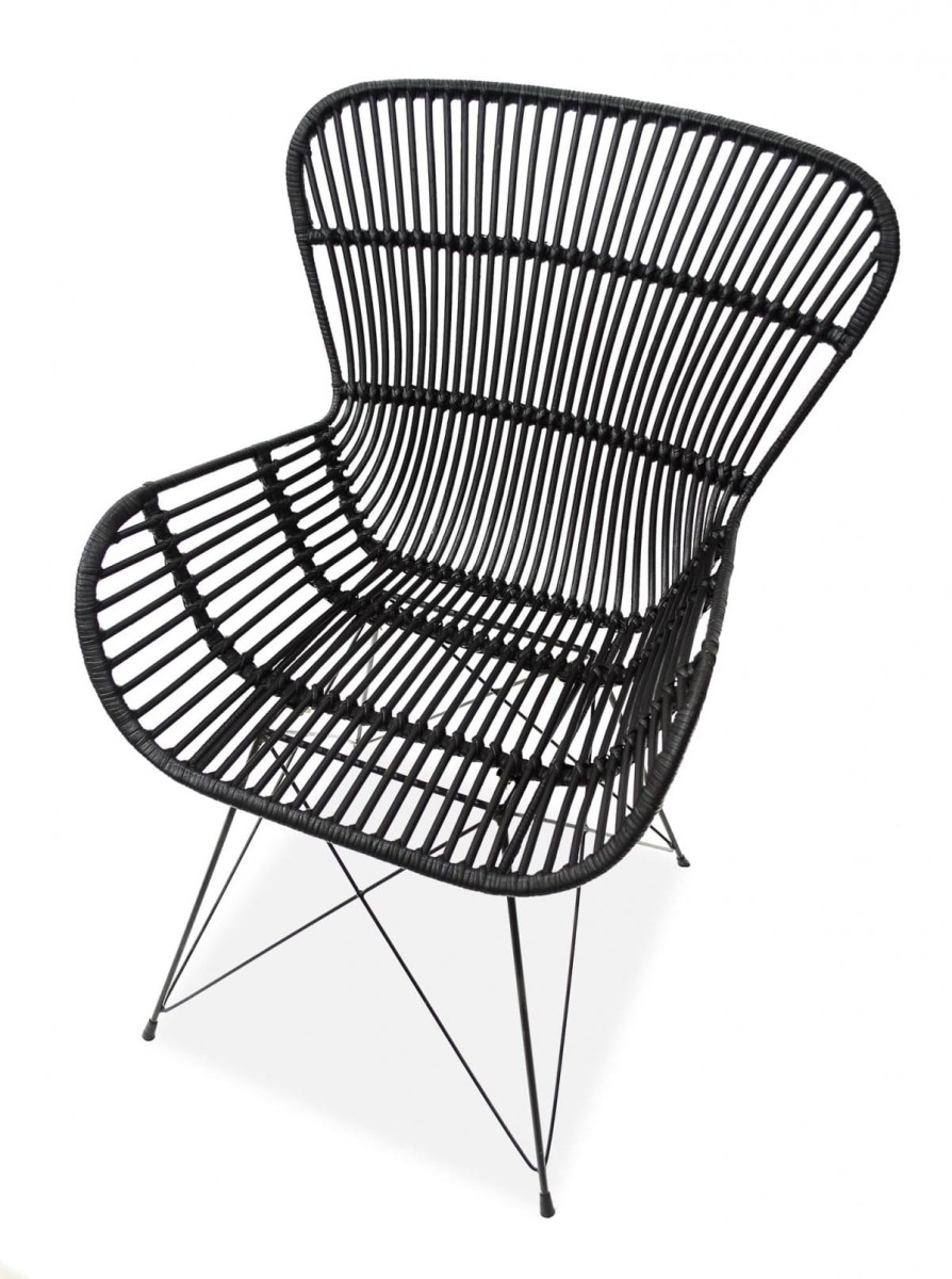 K335 krzesło rattan czarny (2p=1szt)