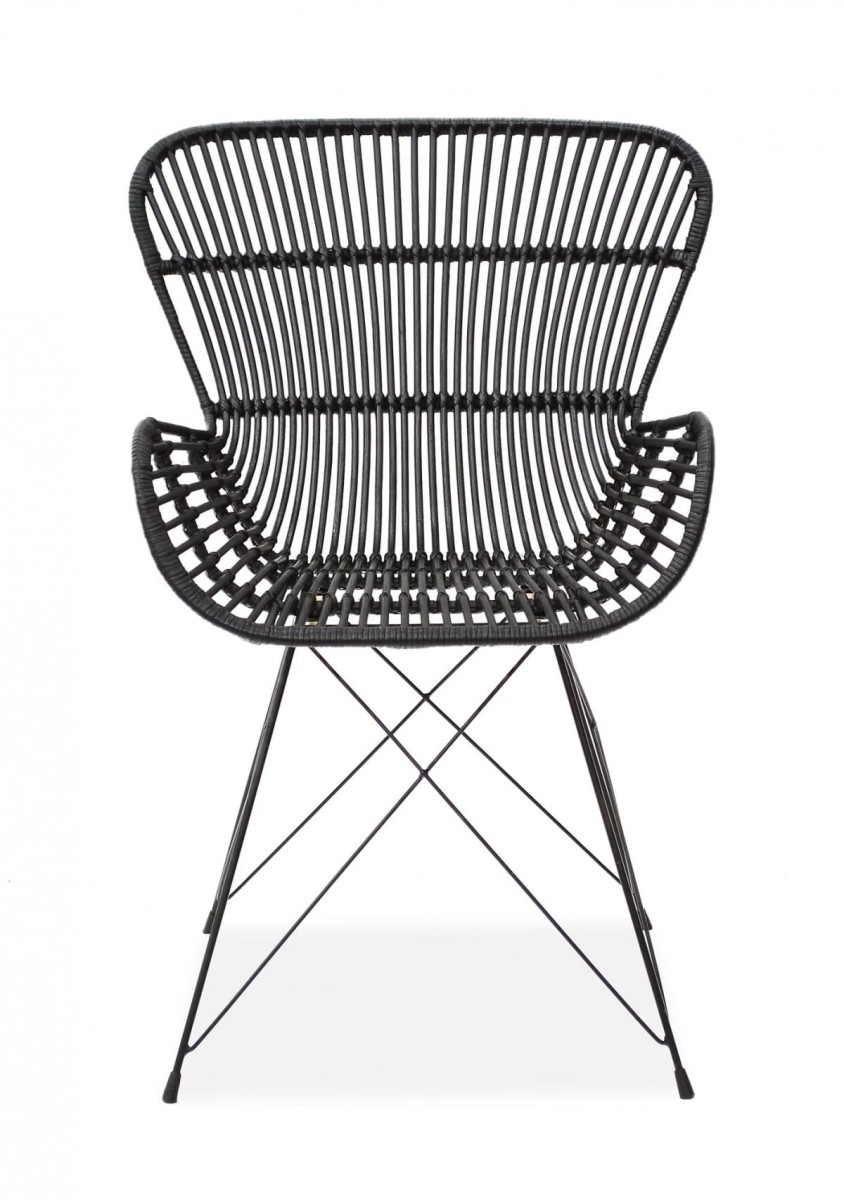K335 krzesło rattan czarny (2p=1szt)