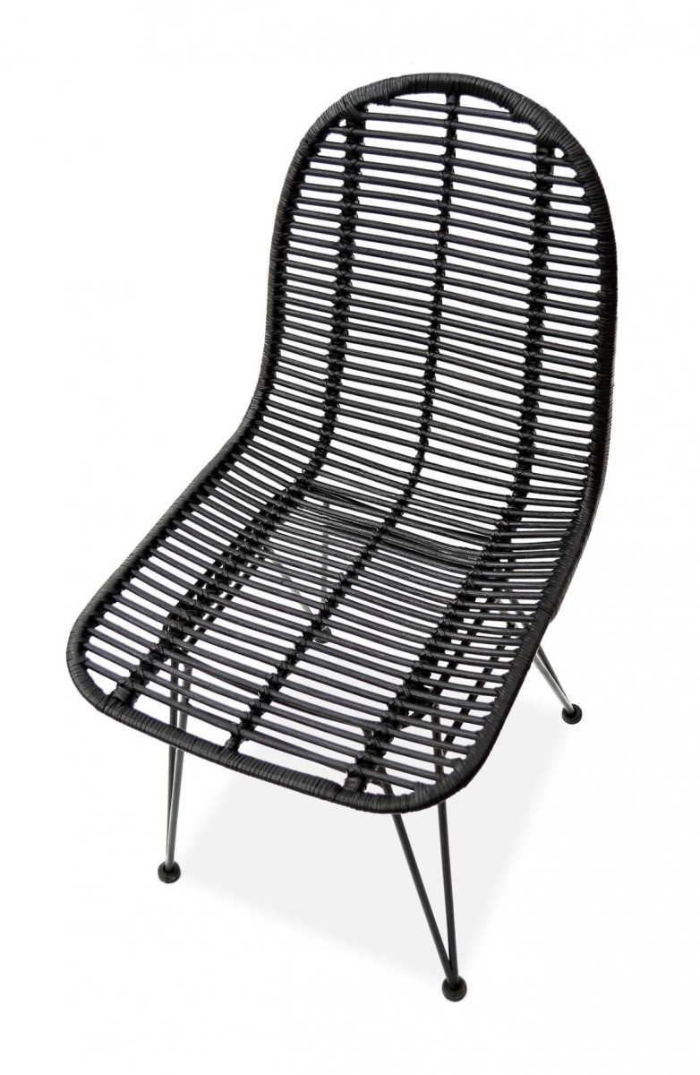 K337 krzesło rattan czarny (2p=1szt)