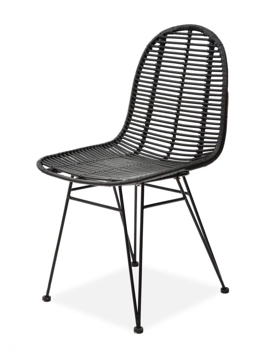 K337 krzesło rattan czarny (2p=1szt)