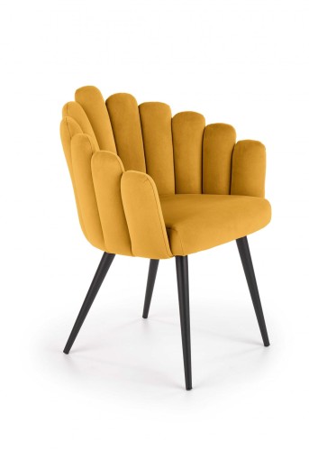 K410 krzesło musztardowy velvet 