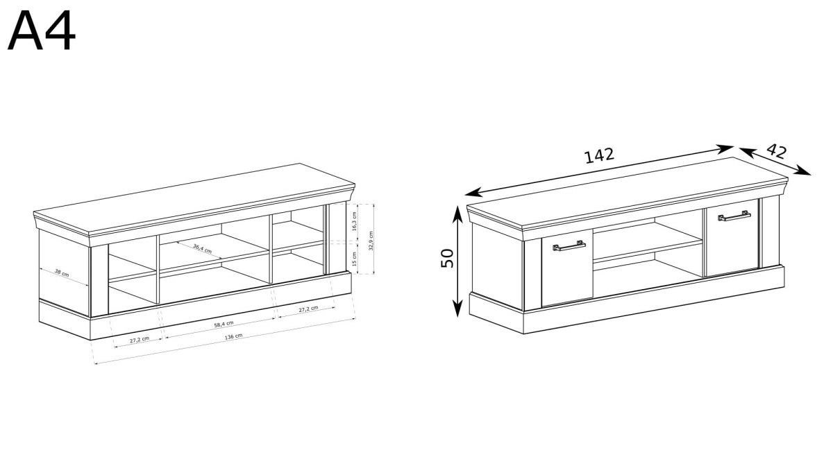 Szafka RTV Antica A-4