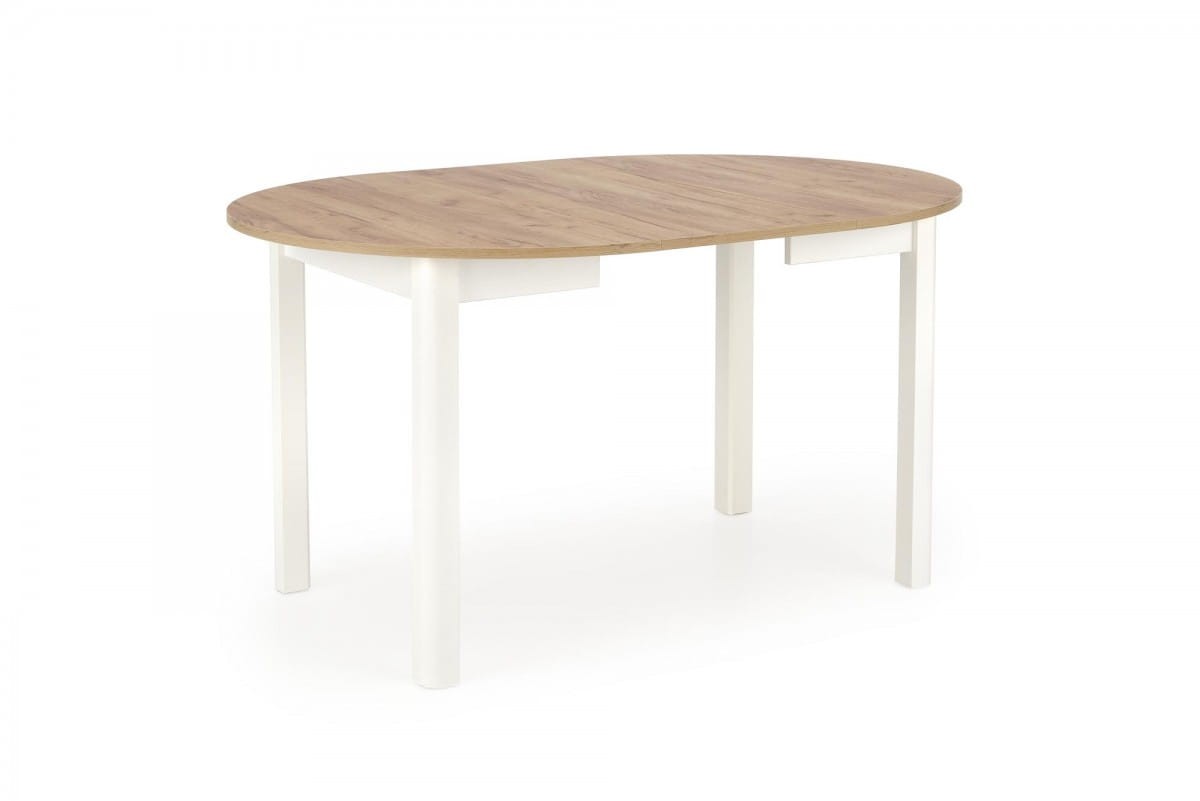 RINGO stół kolor blat dąb craft, nogi - biały (102-142x102x76 cm) (2p=1szt)