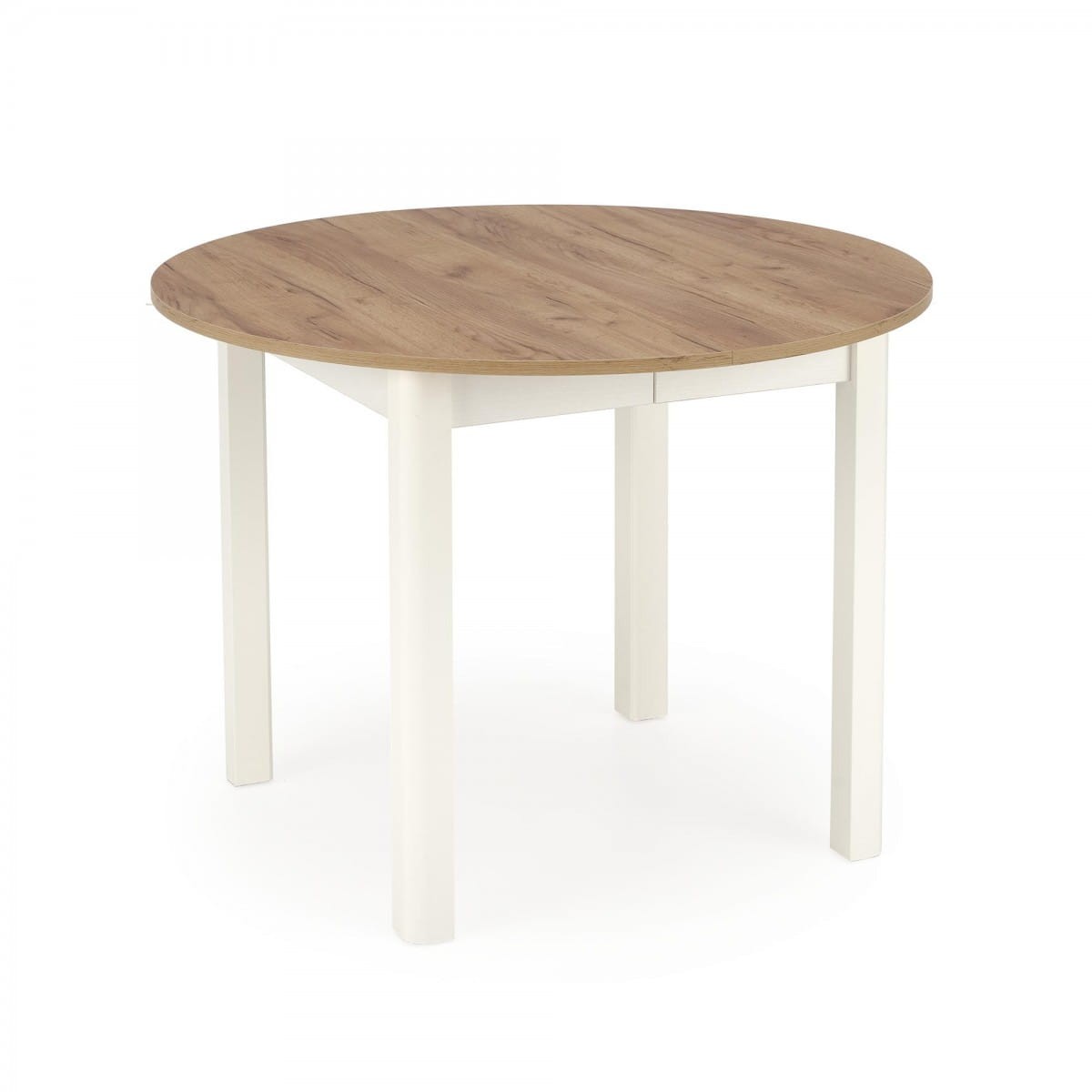 RINGO stół kolor blat dąb craft, nogi - biały (102-142x102x76 cm) (2p=1szt)