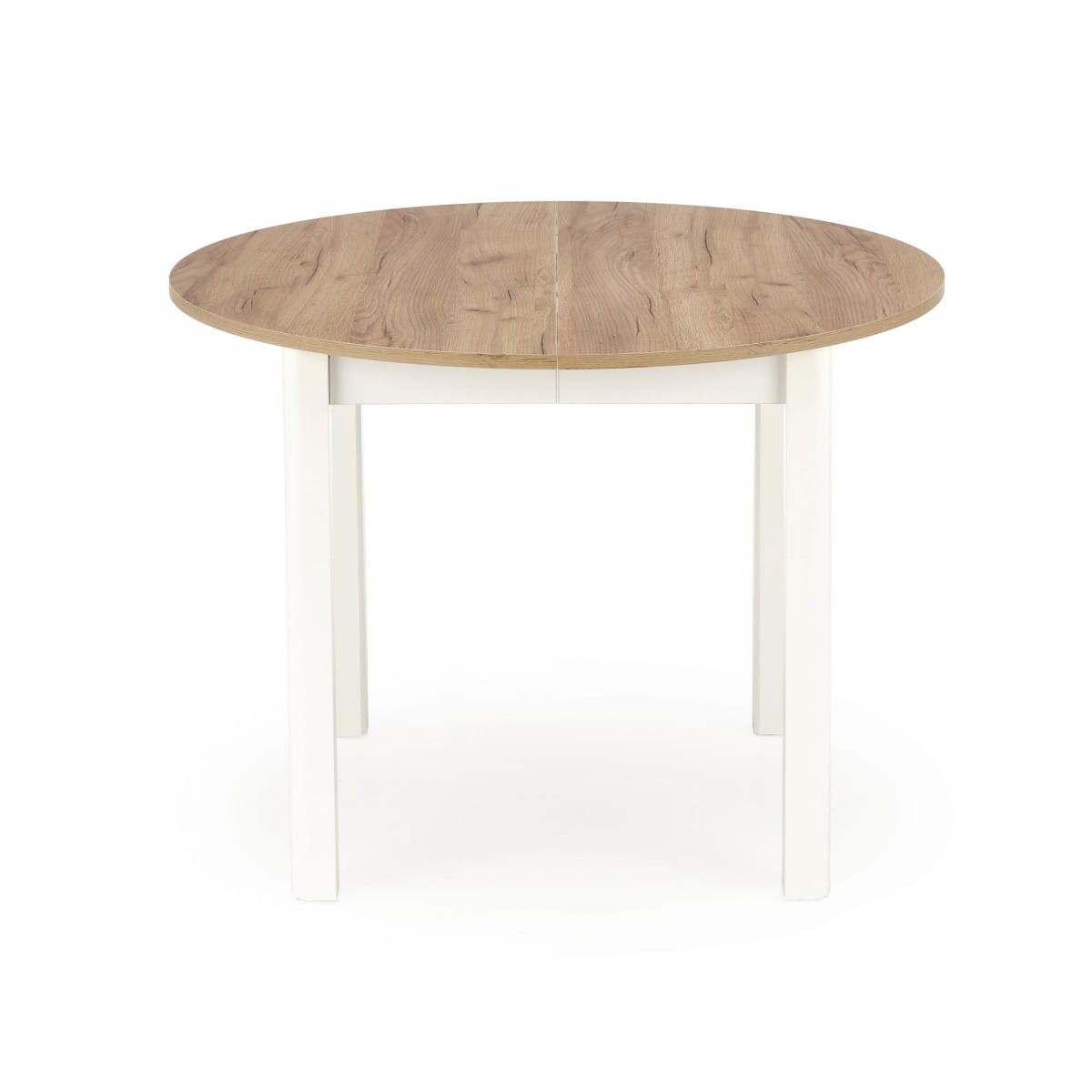 RINGO stół kolor blat dąb craft, nogi - biały (102-142x102x76 cm) (2p=1szt)
