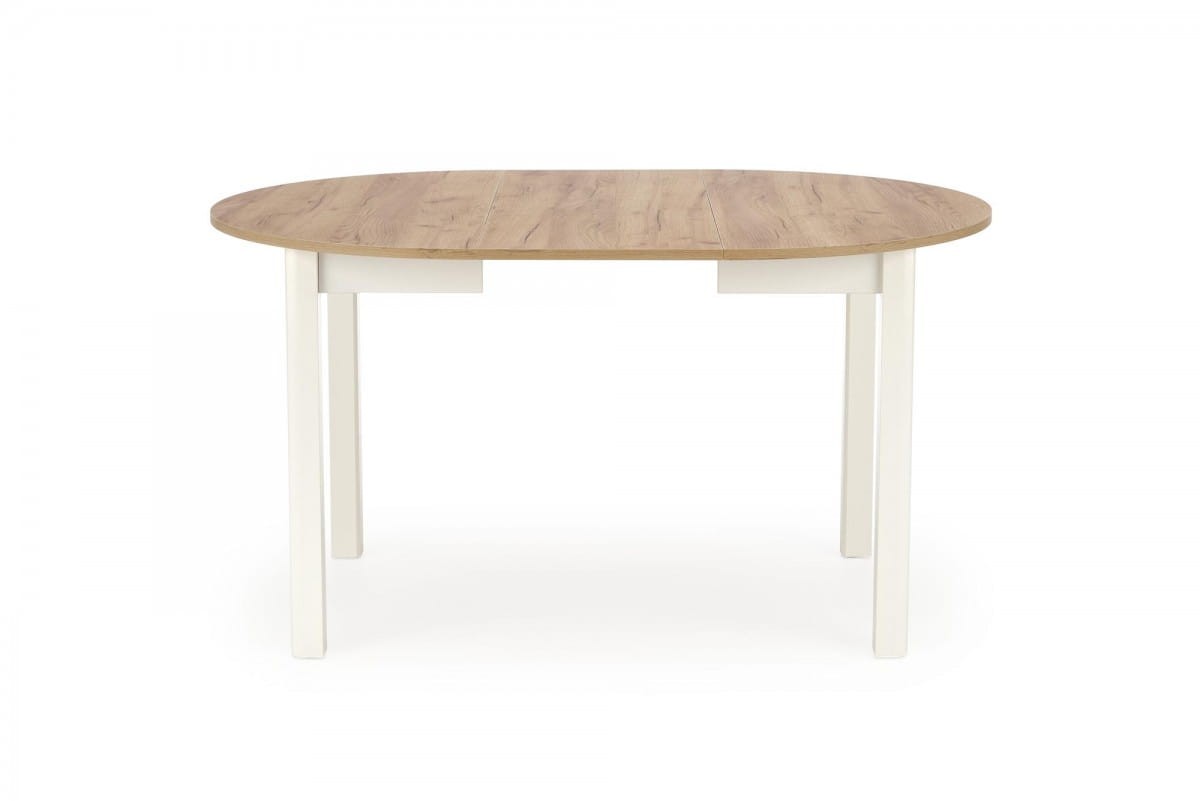 RINGO stół kolor blat dąb craft, nogi - biały (102-142x102x76 cm) (2p=1szt)