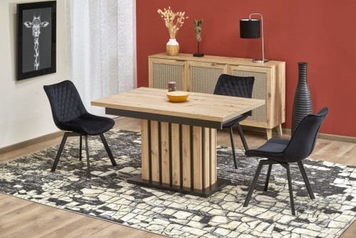 LAMELLO stół rozkładany 130-180/80 cm dąb artisan/czarny (2p=1szt)