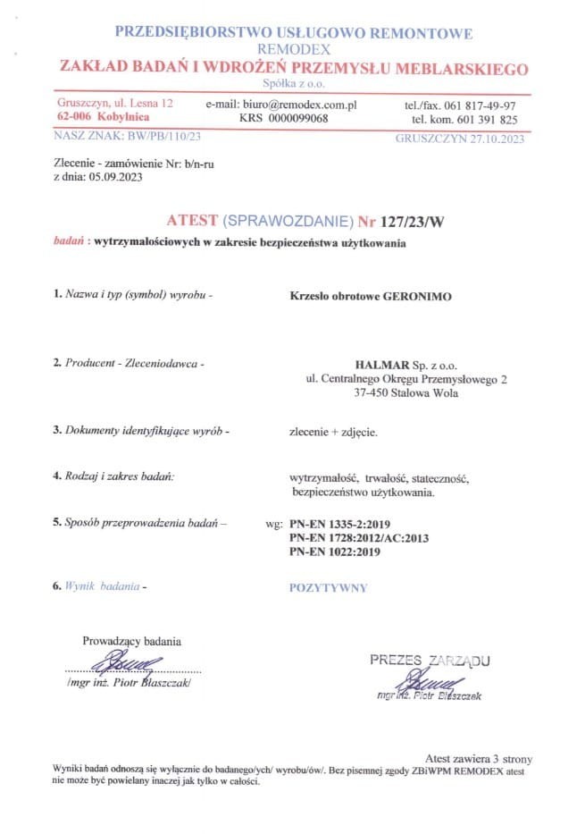 GERONIMO fotel gabinetowy czarny (1p=1szt)