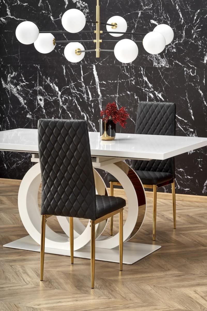 GALARDO stół rozkładany, biały / złoty (3p=1szt)