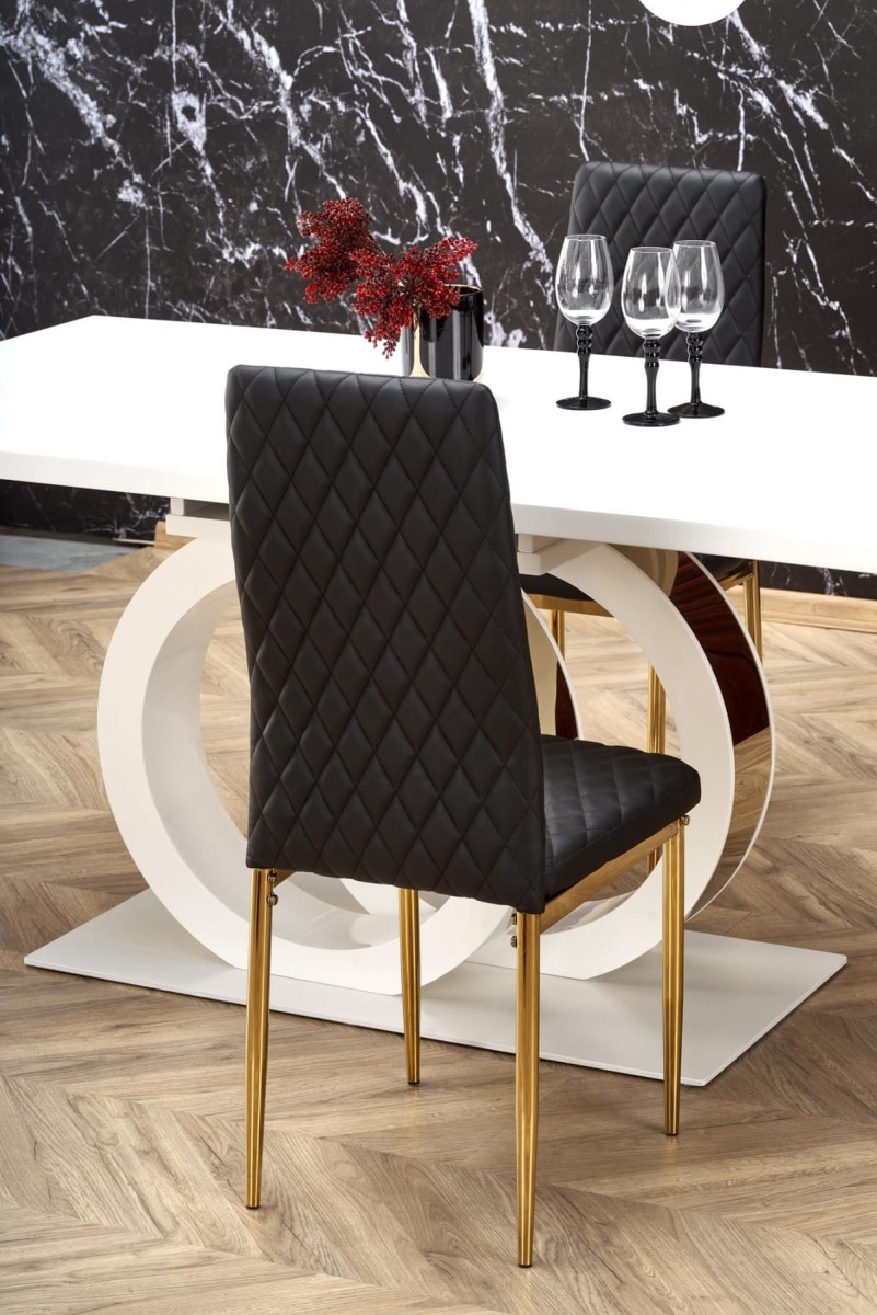 GALARDO stół rozkładany, biały / złoty (3p=1szt)