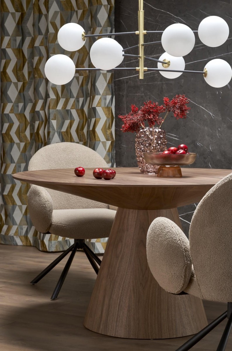 HENDERSON stół okrągły, orzechowy (2p=1szt)