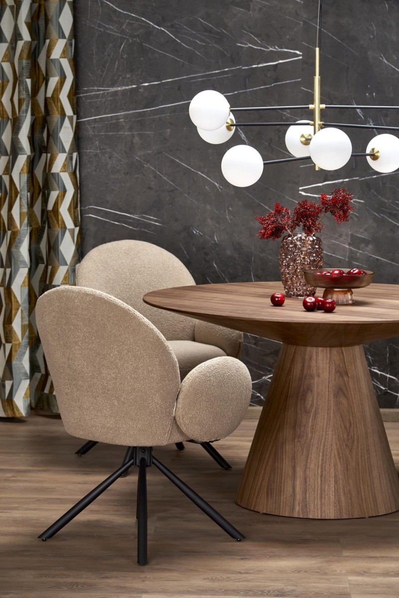 HENDERSON stół okrągły, orzechowy (2p=1szt)