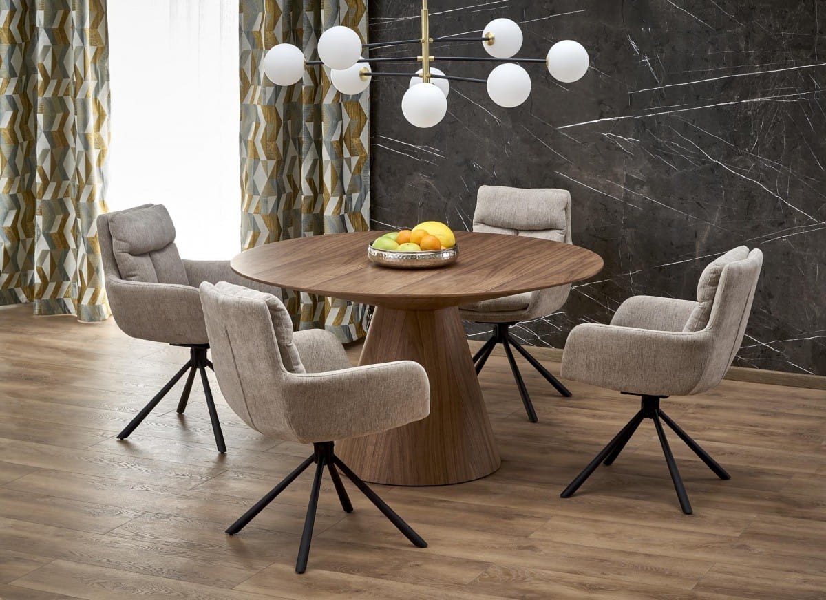 HENDERSON stół okrągły, orzechowy (2p=1szt)