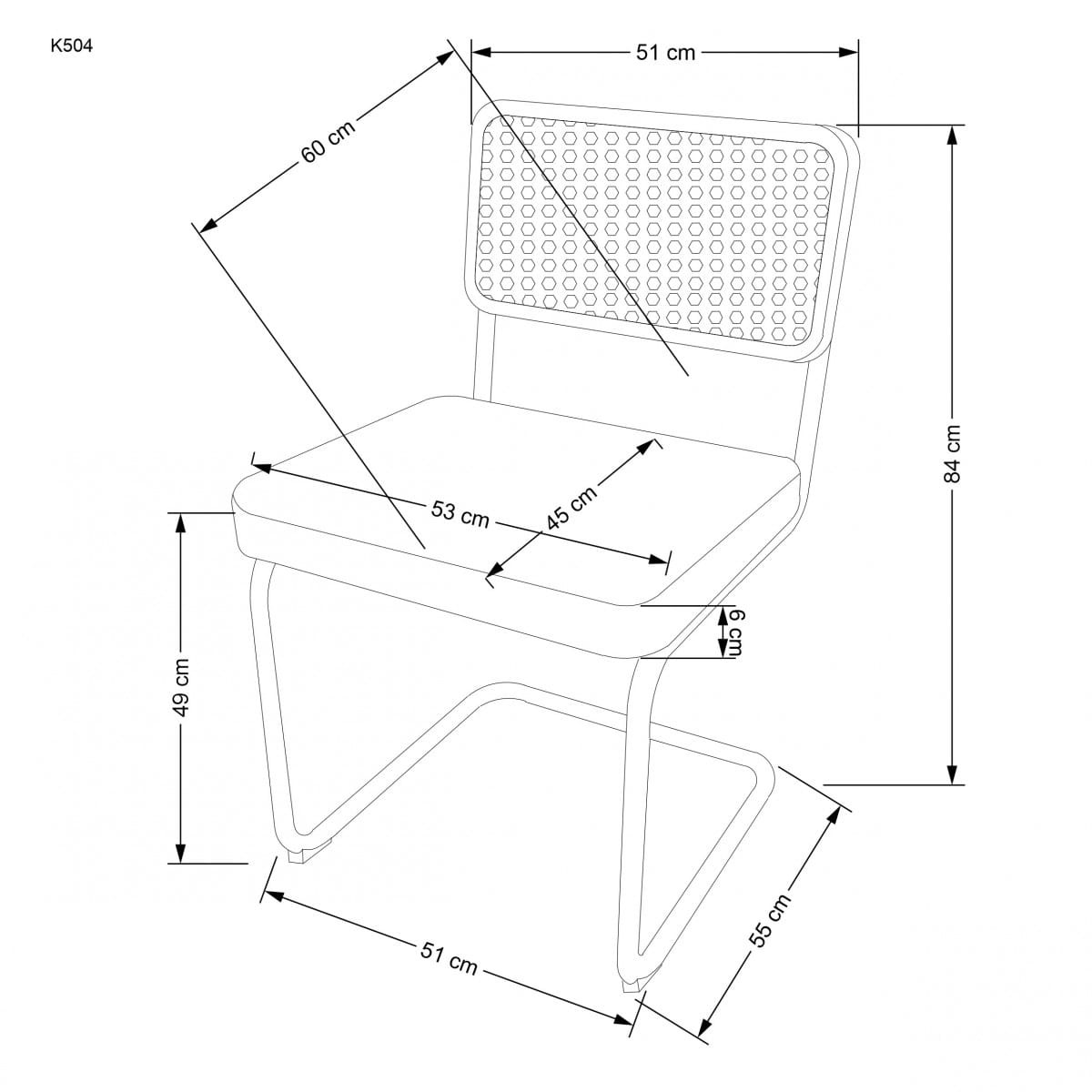 K504 krzesło popielaty / czarny (1p=2szt)