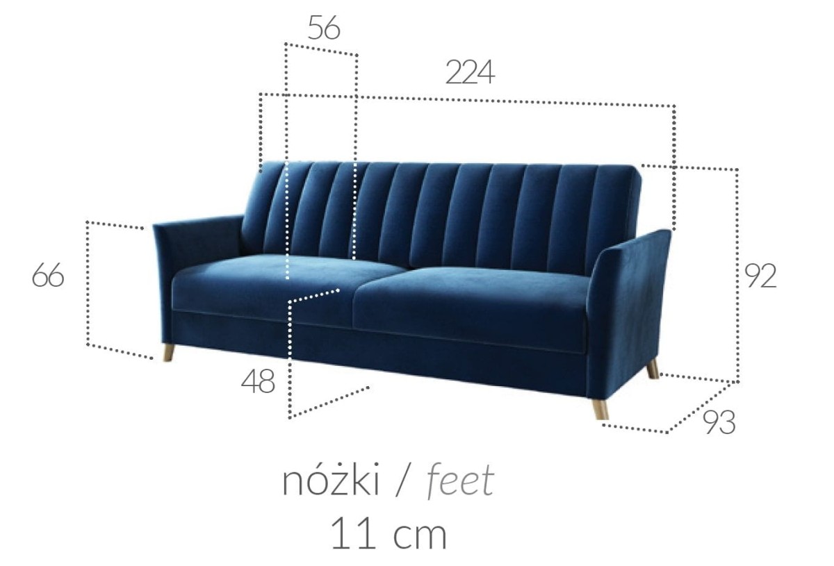 Wersalka Nadia wymiary