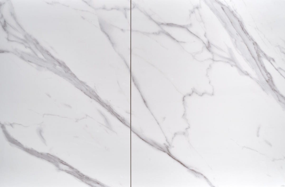 OSMAN stół rozkładany, biały marmur / czarny (2p=1szt)