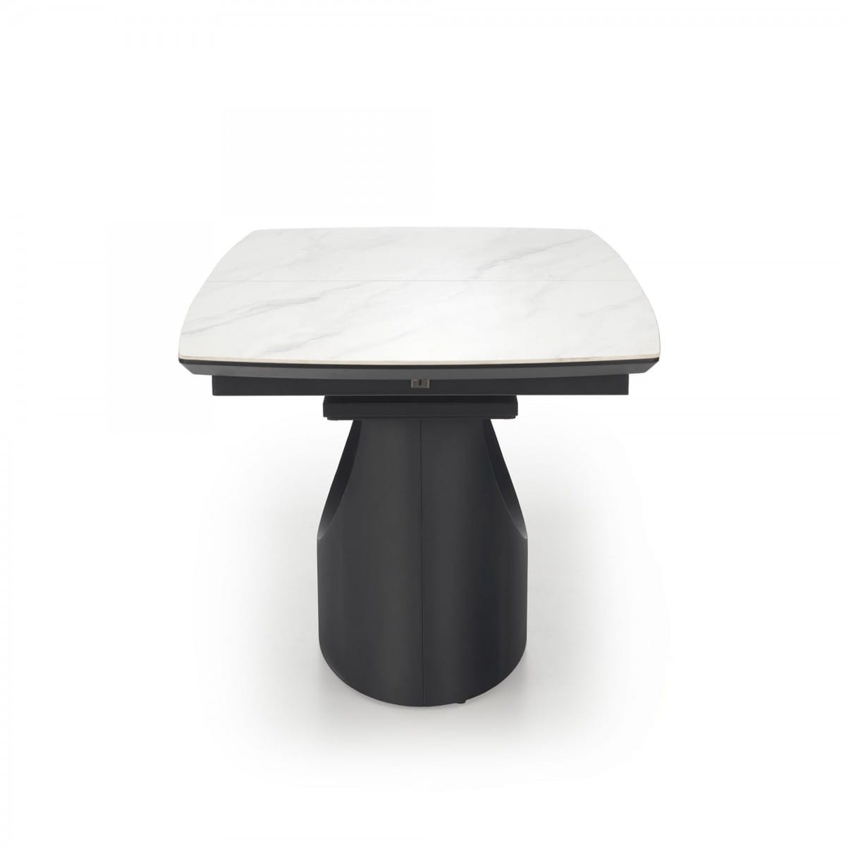 OSMAN stół rozkładany, biały marmur / czarny (2p=1szt)