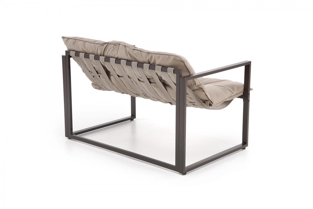 SHARK zestaw ogrodowy ( sofa + fotel 2x + ława ), czarny / cappuccino (1p=1szt)