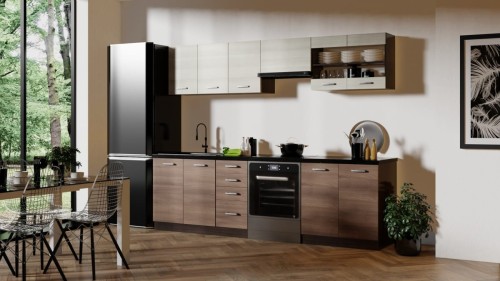 AMANDA 2 260 - KUCHNIA - AKACJA CYNAMONOWA/DĄB NAVARA (10p=1kpl)