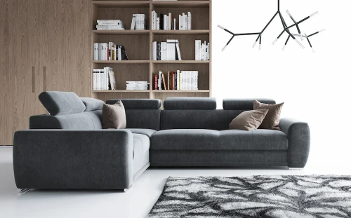 Narożnik Moon [PUSZMAN] z funkcją spania i pojemnikiem