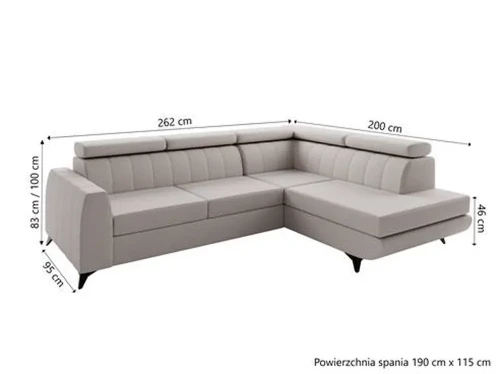 Narożnik z funkcją spania Italy II