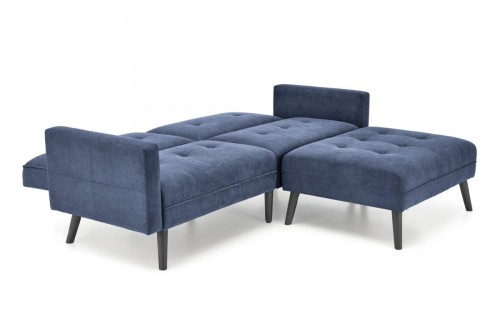 CORNELIUS sofa rozkładana z funkcją narożnika niebieska (1p=1szt)