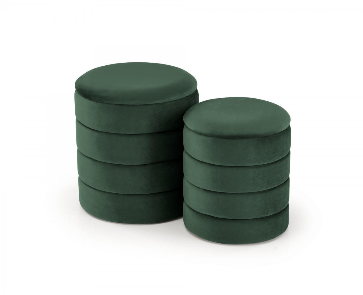 PACHO zestaw 2 puf, c.zielony (1p=1set)