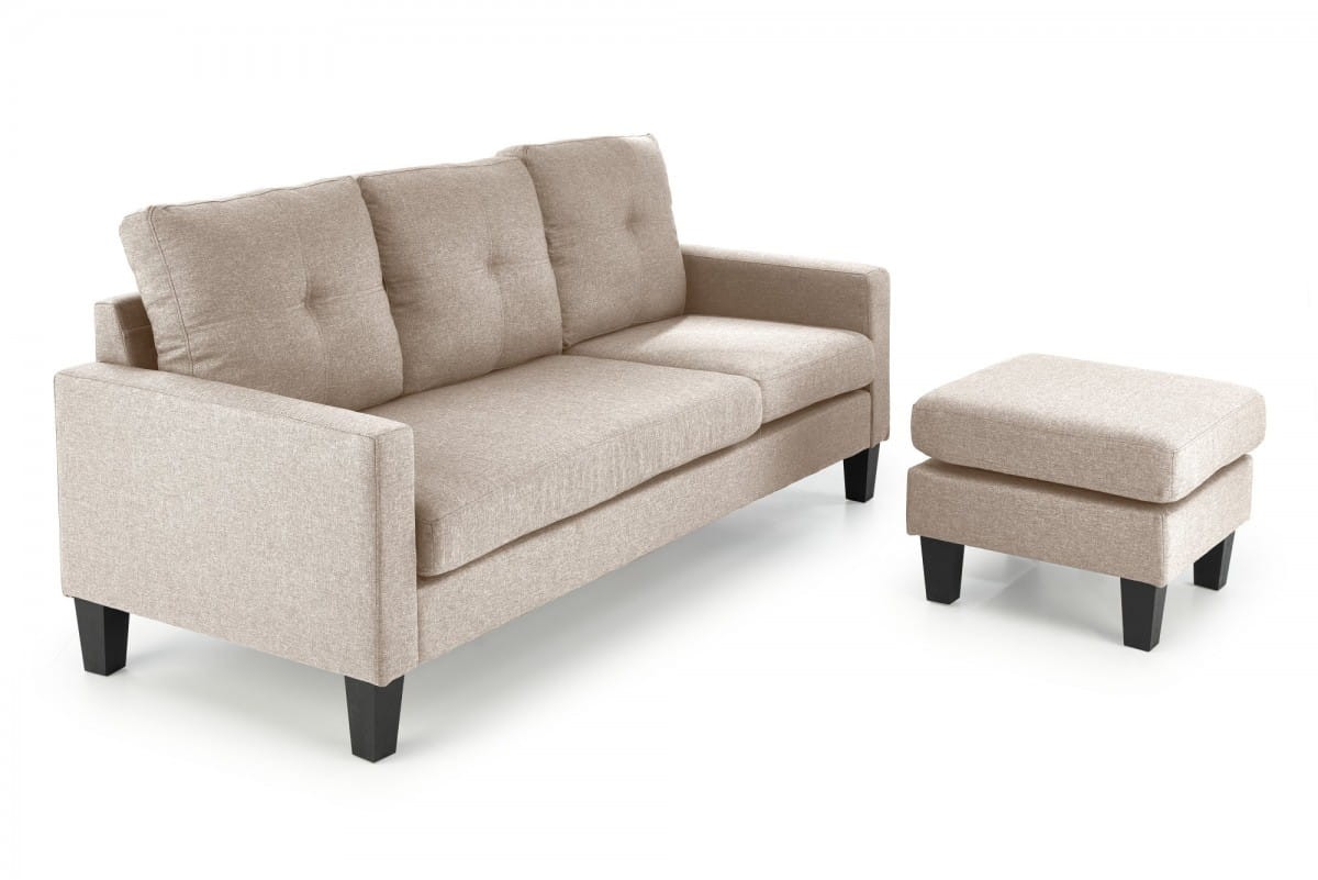 GERSON sofa z podnóżkiem beżowy (1p=1szt)