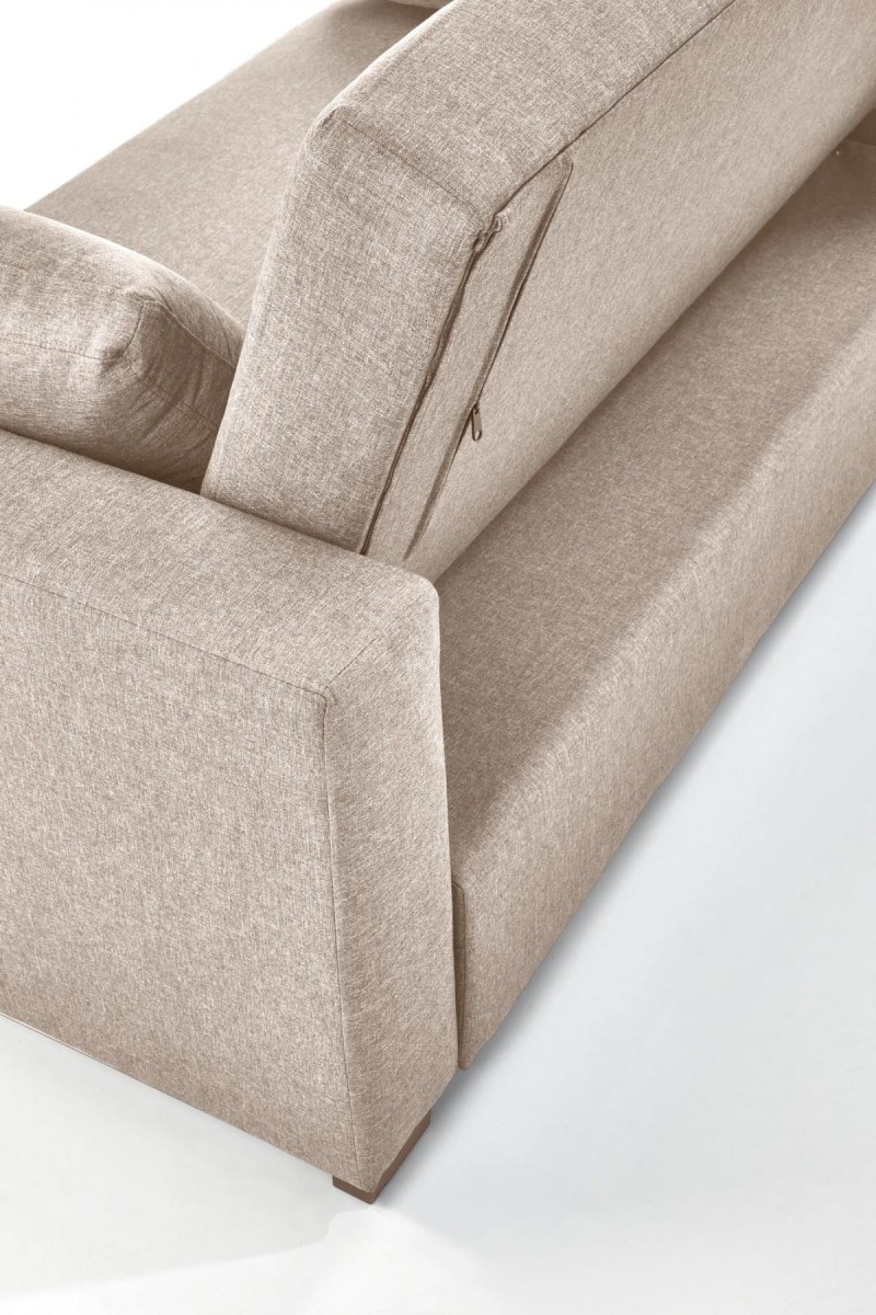 PAULINIO sofa rozkładana, beżowy (2p=1szt)