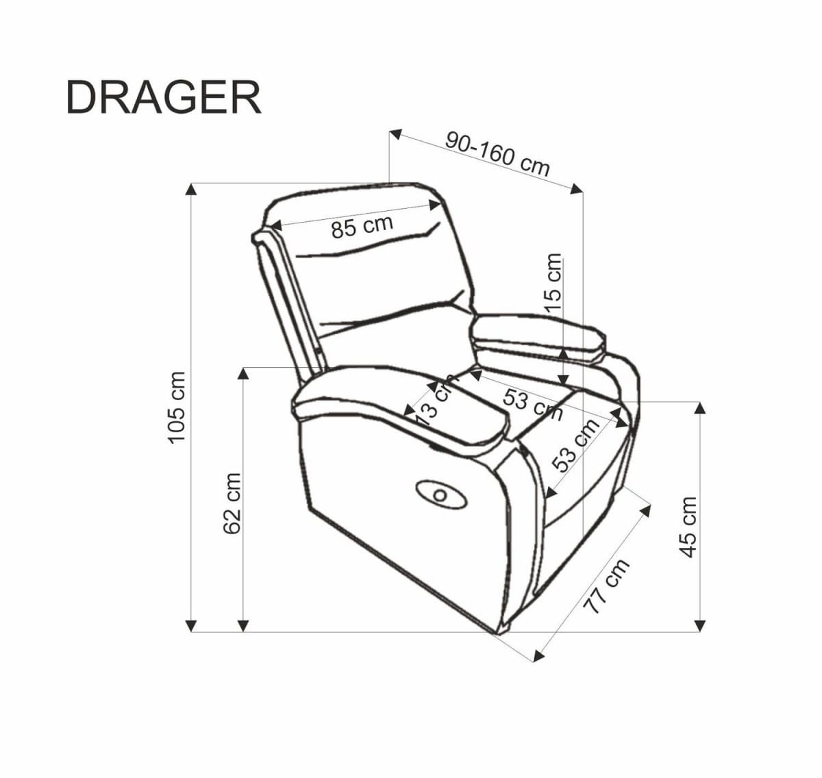 DRAGER fotel wypoczynkowy beżowy (1p=1szt)