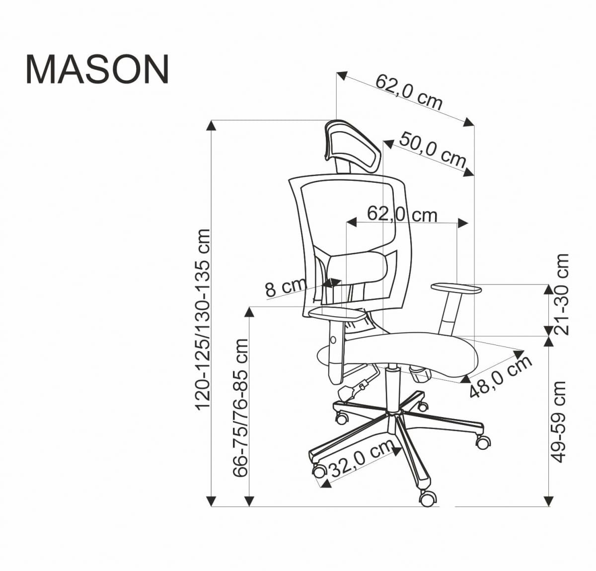 MASON fotel gabinetowy czarny (1p=1szt)