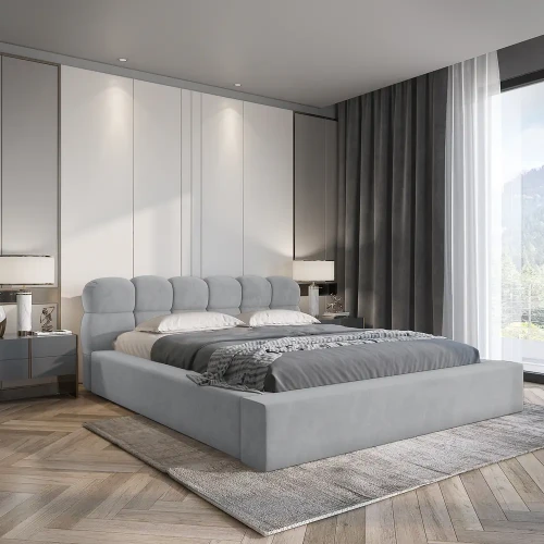 Łóżko tapicerowane z pojemnikiem na pościel Boston 180x200 [QUARTO]