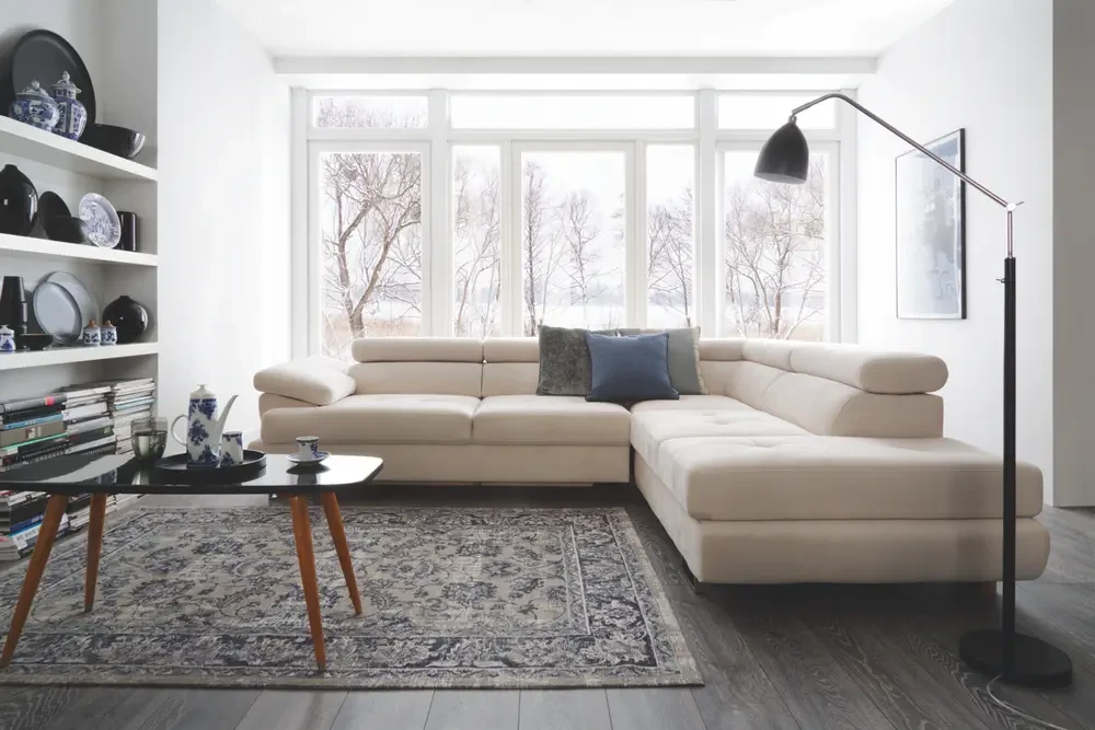 Narożnik Luton z funkcją spania i pojemnikiem na pościel