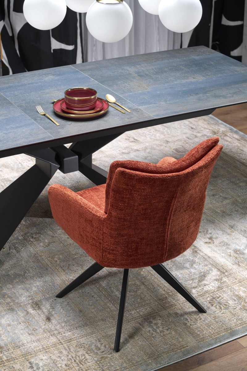 LUCIANO stół rozkładany, blat: niebieski marmur (2p=1szt)