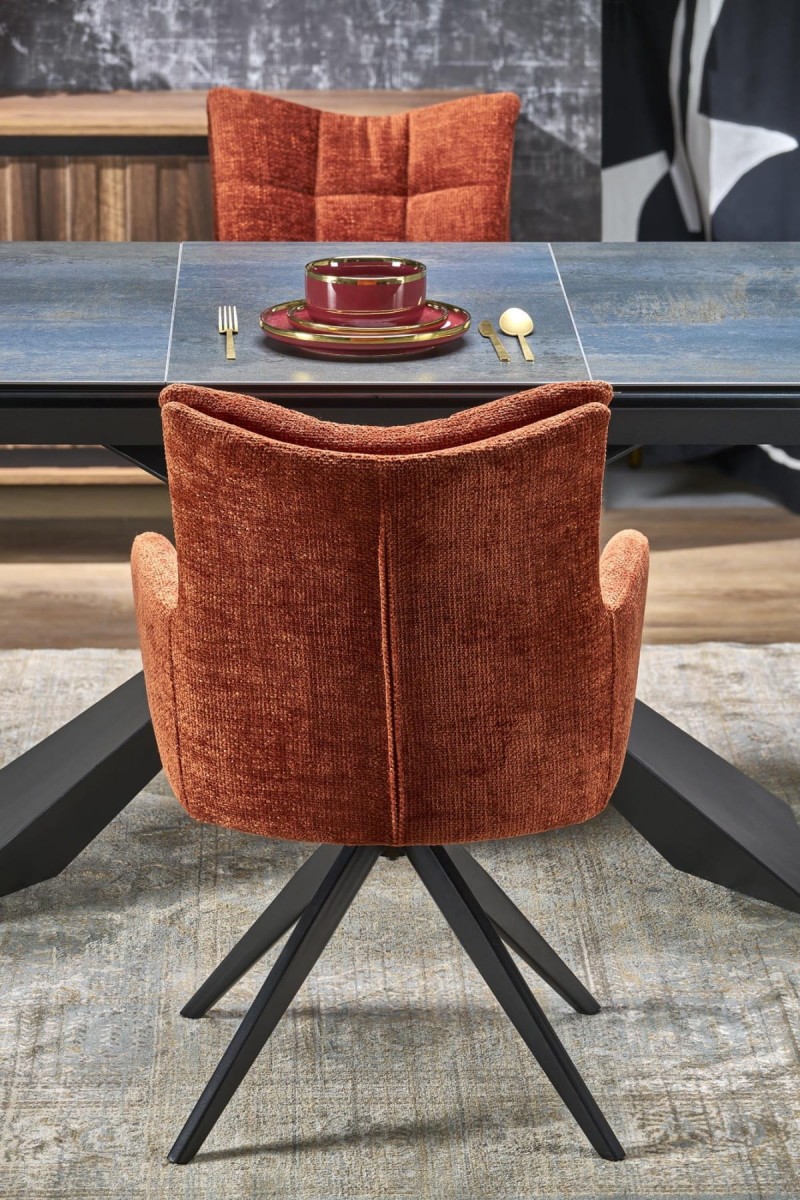 LUCIANO stół rozkładany, blat: niebieski marmur (2p=1szt)