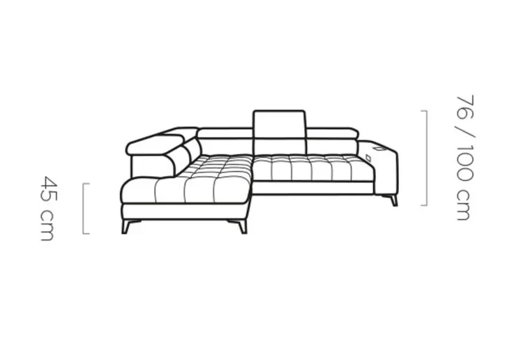 Narożnik BAGGIO - wymiary