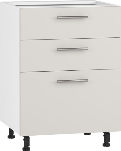 VENTO D3S-60/82 szafka dolna z szufladami, mechanizm Hettich front: kaszmir (1p=1szt)