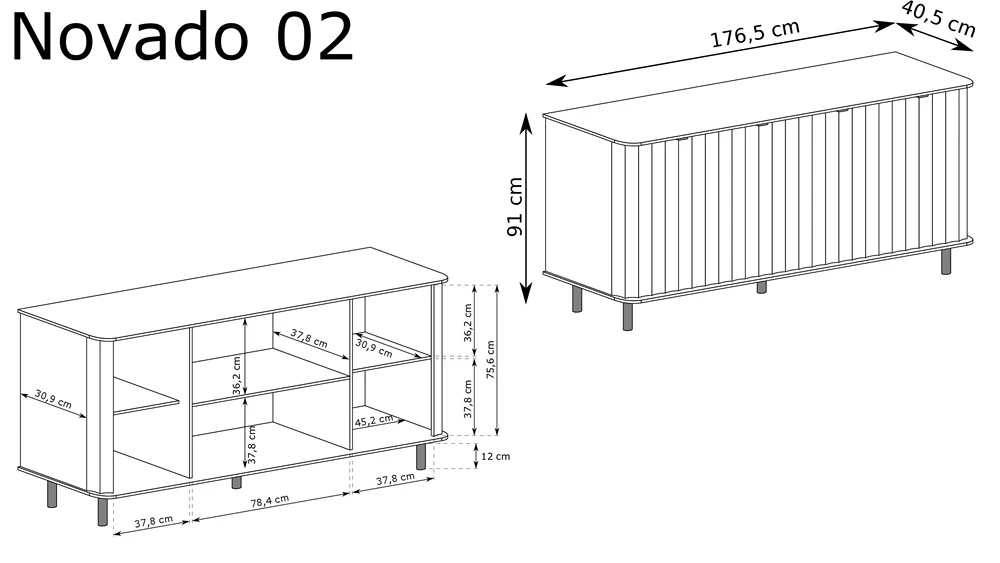 Komoda Czterodrzwiowa Novado NO-2