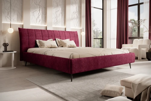 Łóżko tapicerowane Elia 180x200 [WERSAL] z pojemnikiem na pościel