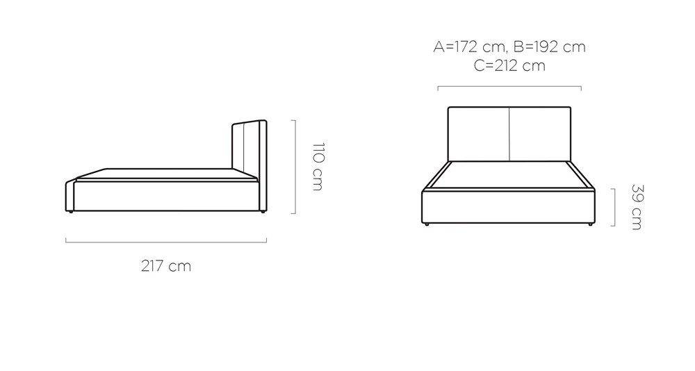 Łóżko tapicerowane Nicole