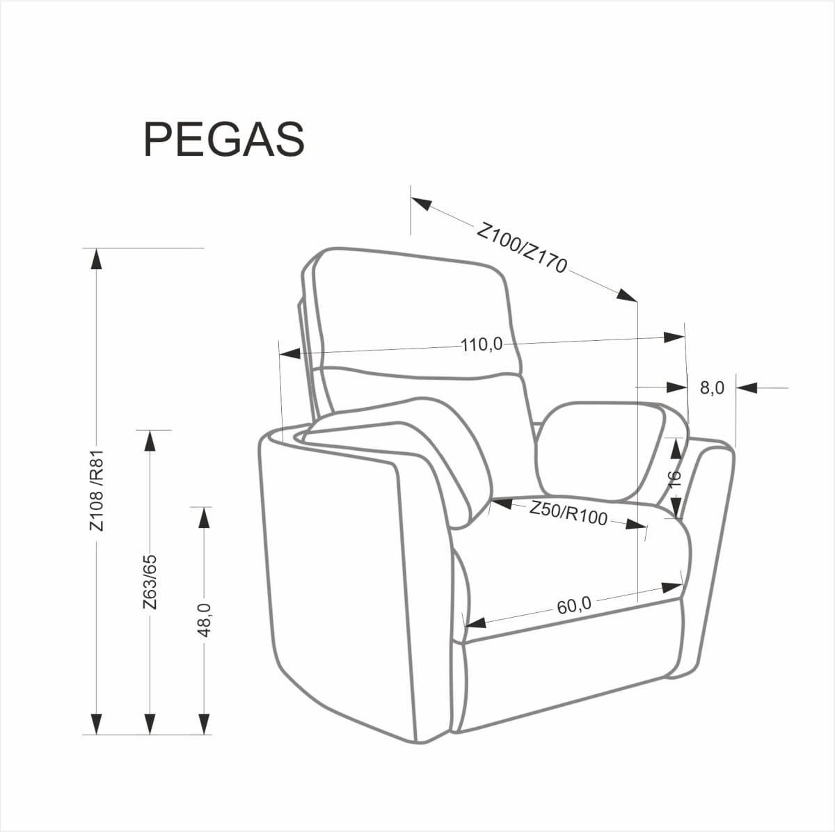 PEGAS fotel wypoczynkowy beżowy (1p=1szt)