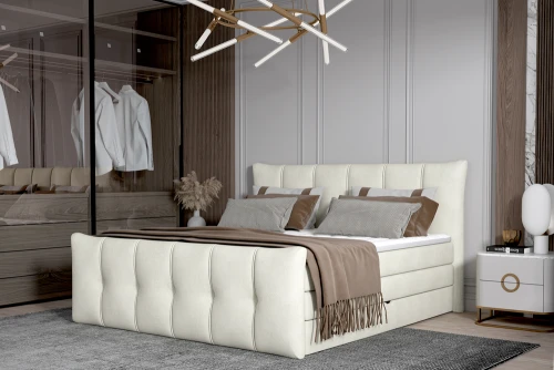 Łóżko kontynentalne Sofia 160x200 [WERSAL] z pojemnikiem na pościel