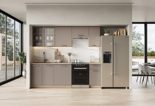 ALICANTE 240 kuchnia zestaw korpus: dąb cremona, fronty: beżowy (10p=1kpl)