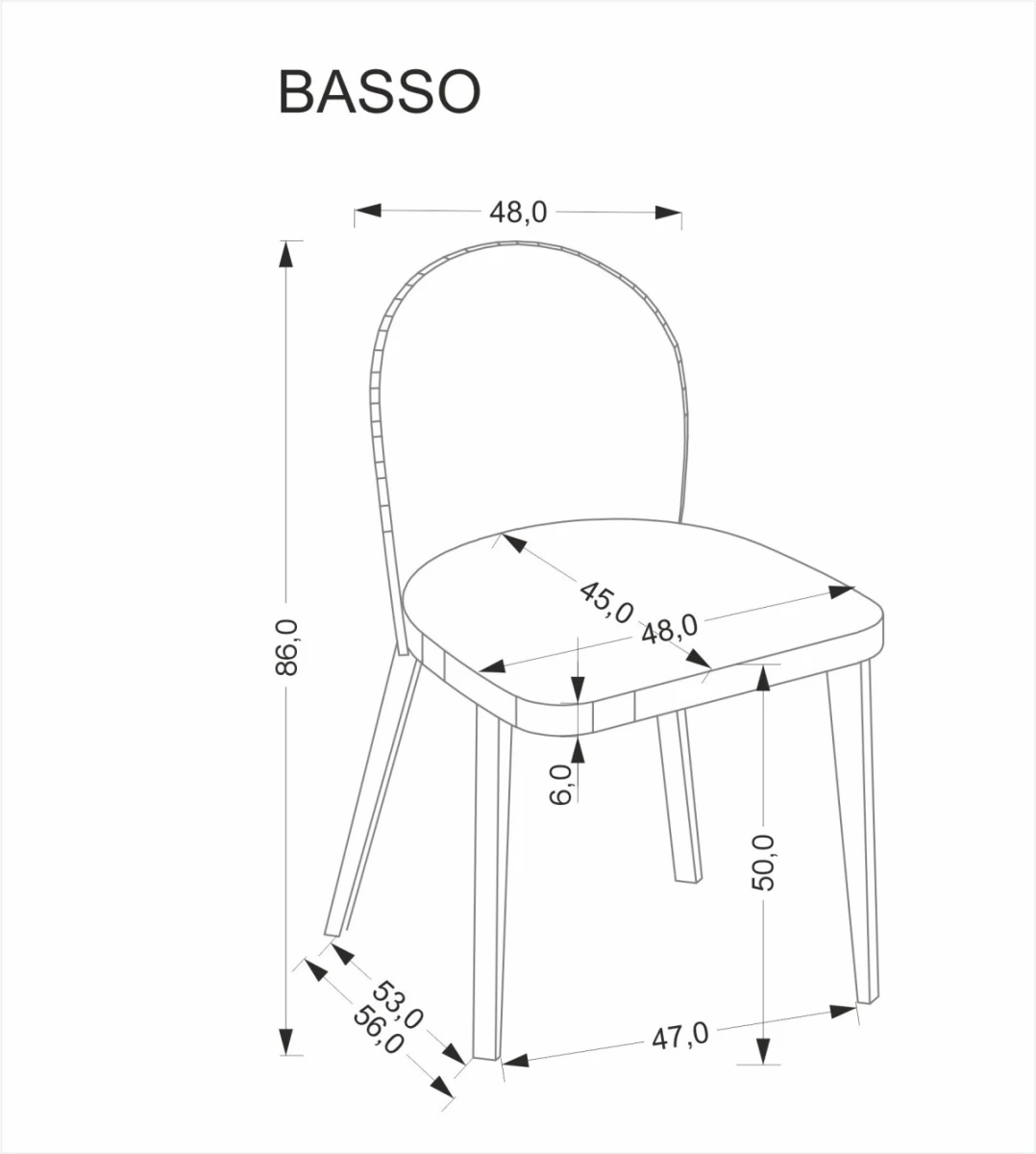 BASSO krzesło dąb miodowy / tap: CREMONA 96 (popiel)