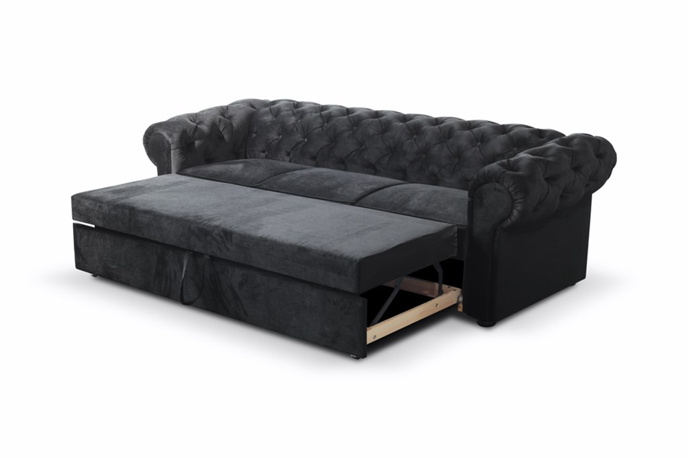 Valentino sofa III kronos7 czarna funkcja spania