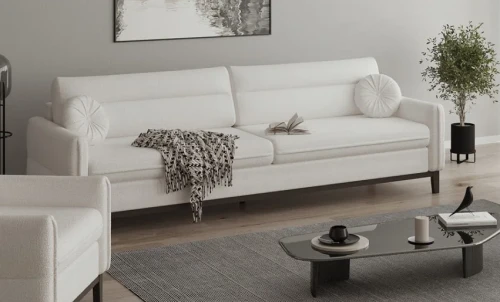 Sofa Bellano [MARS] trzyosobowa na nóżkach