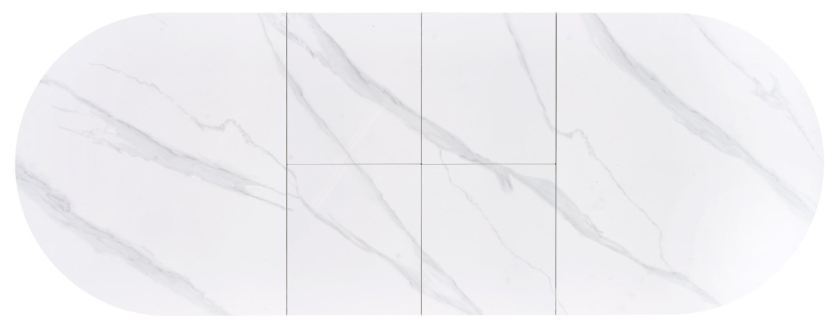 SIRIUS stół rozkładany, biały marmur / naturalny (2p=1szt)