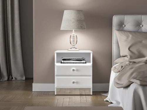 Szafka nocna Glamour 04 [ML Meble] z dwoma szufladami