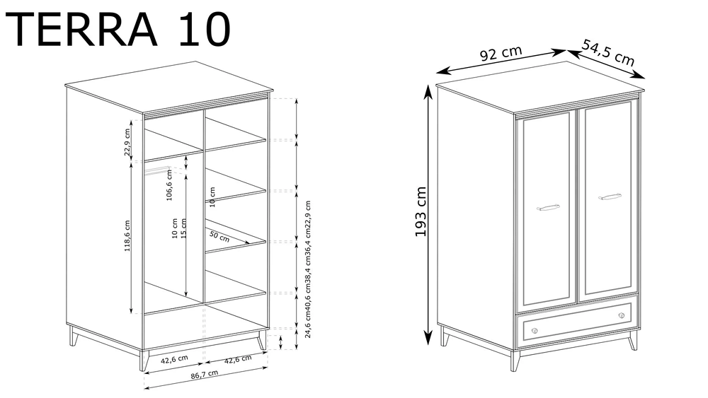 Szafa 2-drzwiowa Terra TA-10