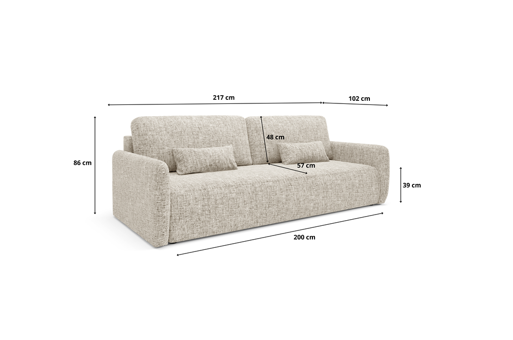 Sofa Terni wymiary